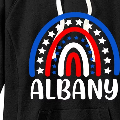 Albany New York Cool Gift I Love Albany Usa Gift Women's Fleece Hoodie