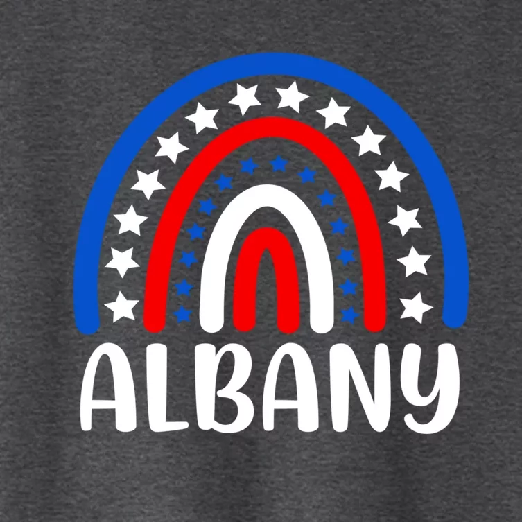 Albany New York Cool Gift I Love Albany Usa Gift Women's Crop Top Tee