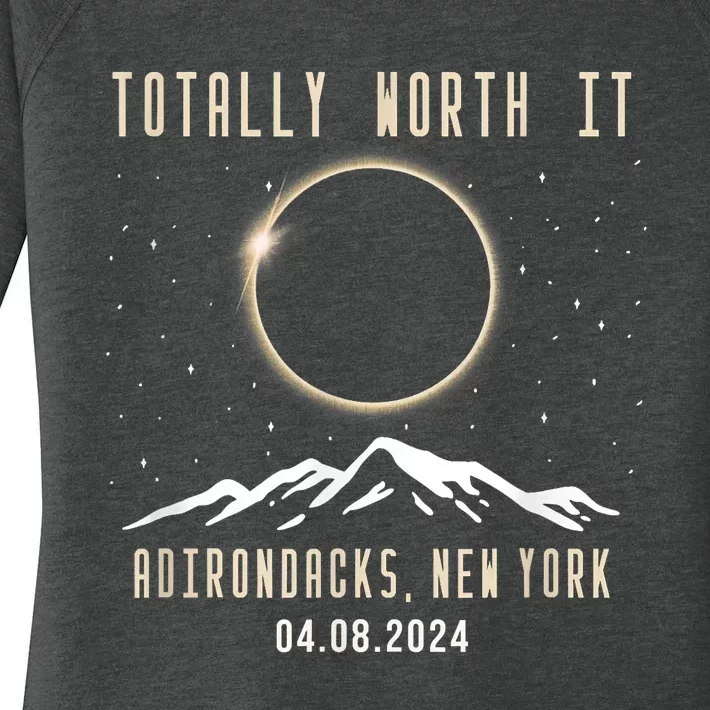 Adirondacks New York 2024 Total Solar Eclipse Women's Perfect Tri Tunic Long Sleeve Shirt