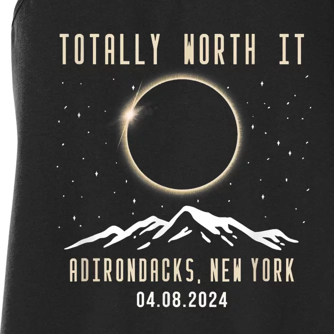 Adirondacks New York 2024 Total Solar Eclipse Women's Racerback Tank