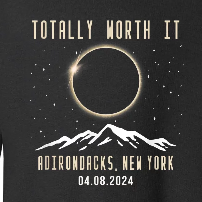 Adirondacks New York 2024 Total Solar Eclipse Toddler Sweatshirt