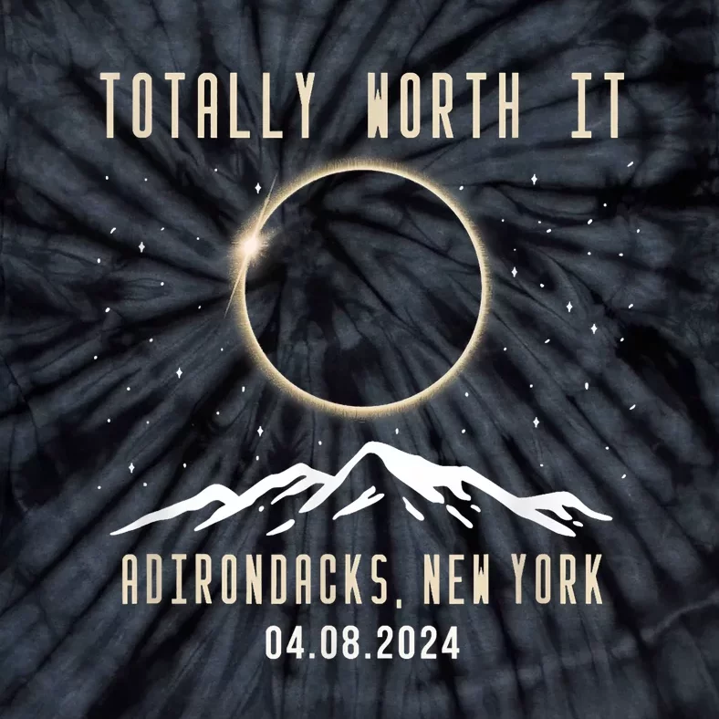 Adirondacks New York 2024 Total Solar Eclipse Tie-Dye T-Shirt