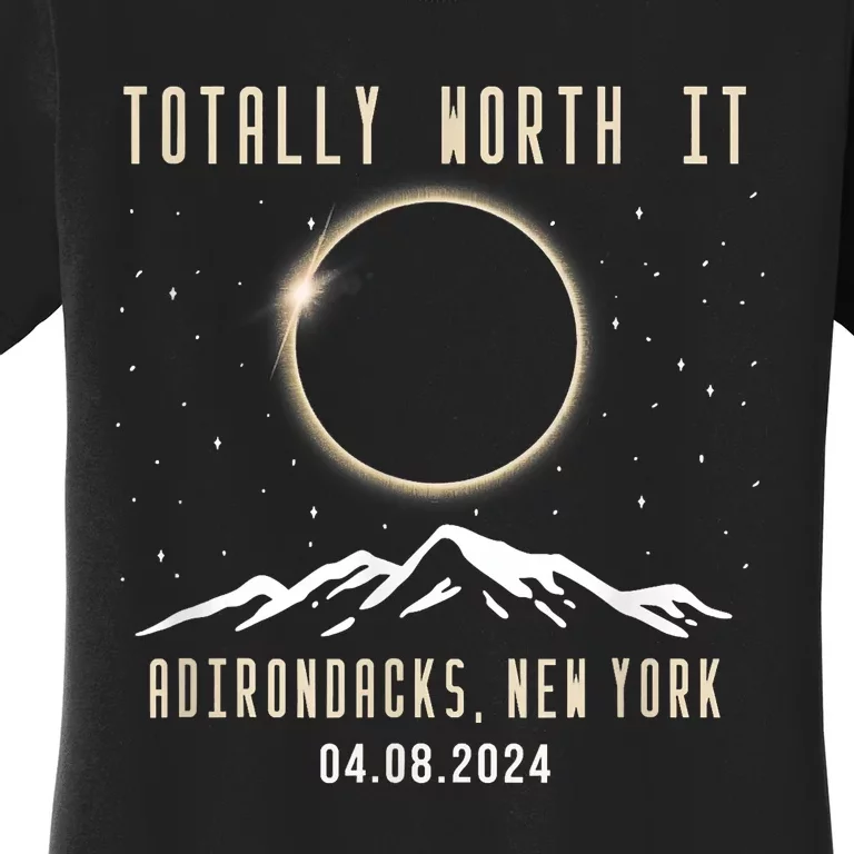 Adirondacks New York 2024 Total Solar Eclipse Women's T-Shirt