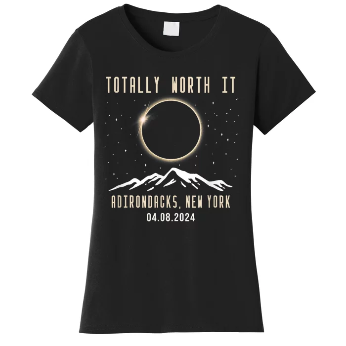 Adirondacks New York 2024 Total Solar Eclipse Women's T-Shirt