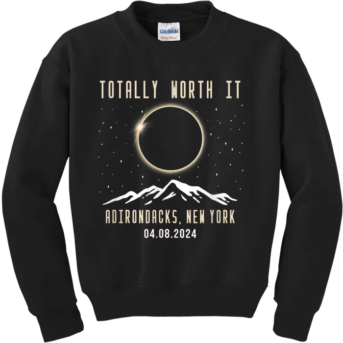 Adirondacks New York 2024 Total Solar Eclipse Kids Sweatshirt