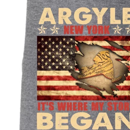 Argyle New York Usa Flag Independence Day Meaningful Gift Doggie 3-End Fleece Hoodie