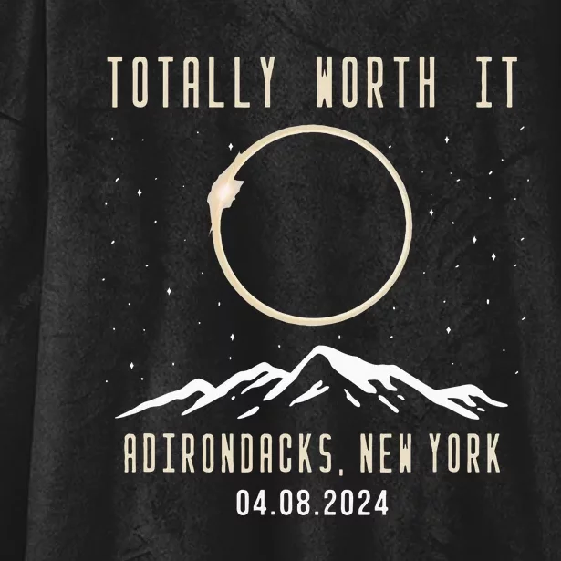 Adirondacks New York 2024 Total Solar Eclipse Hooded Wearable Blanket