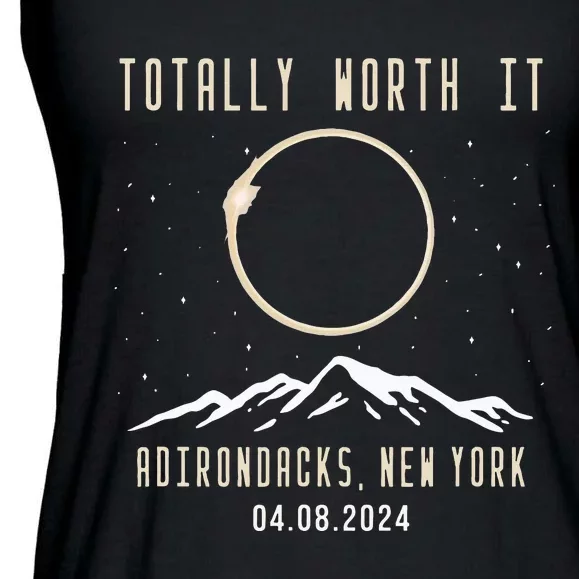 Adirondacks New York 2024 Total Solar Eclipse Ladies Essential Flowy Tank