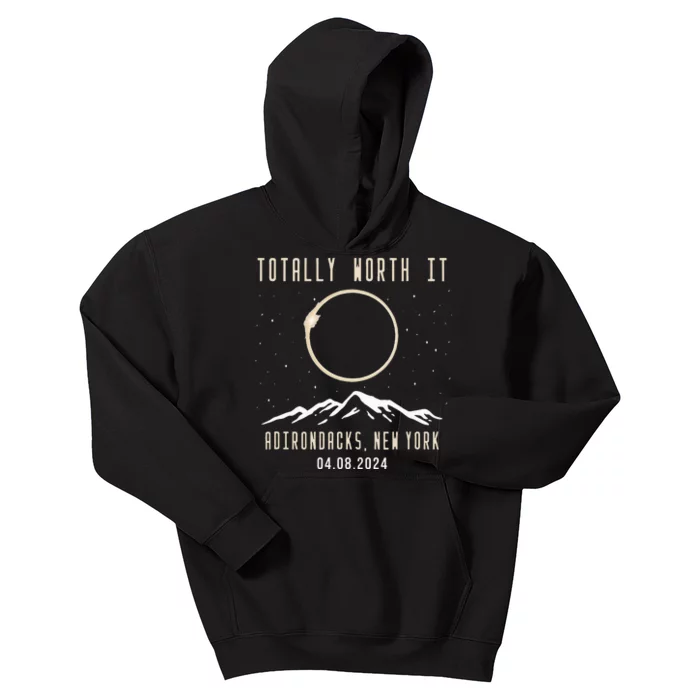 Adirondacks New York 2024 Total Solar Eclipse Kids Hoodie