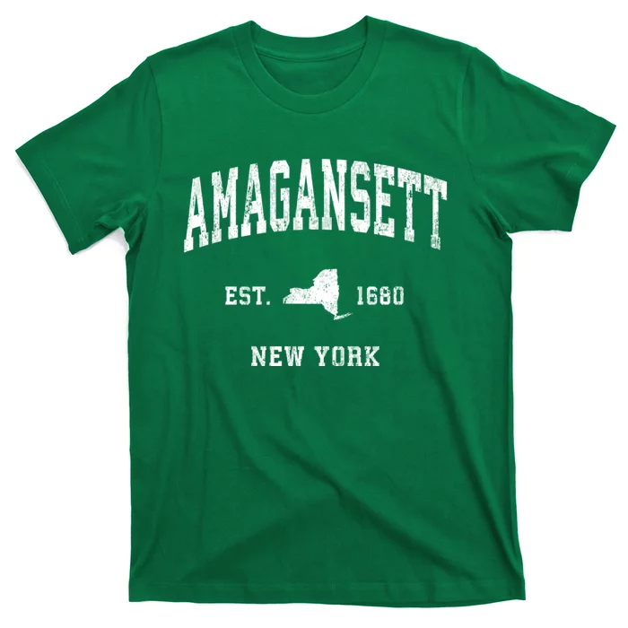 Amagansett New York Ny Vintage Athletic Sports T-Shirt