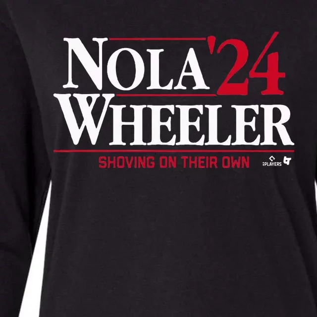 Aaron Nola & Zack Wheeler 24 Philadelphia Baseball Womens Cotton Relaxed Long Sleeve T-Shirt