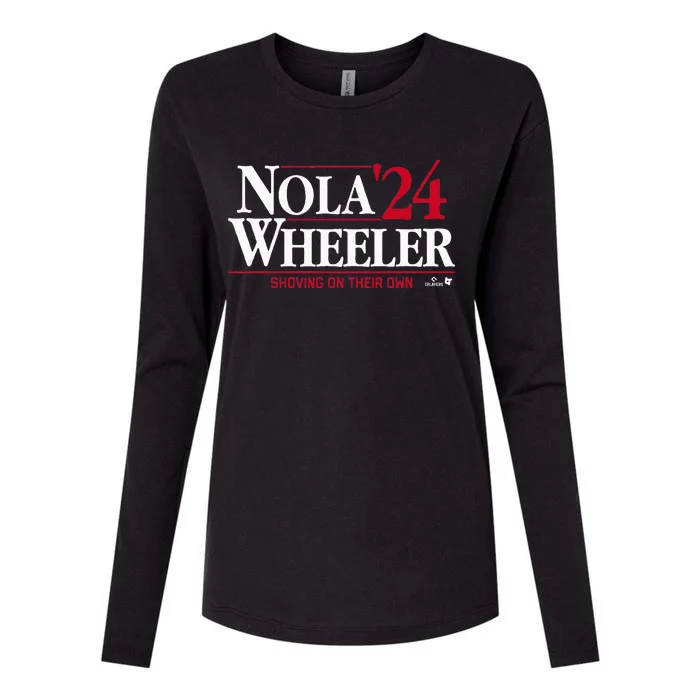 Aaron Nola & Zack Wheeler 24 Philadelphia Baseball Womens Cotton Relaxed Long Sleeve T-Shirt