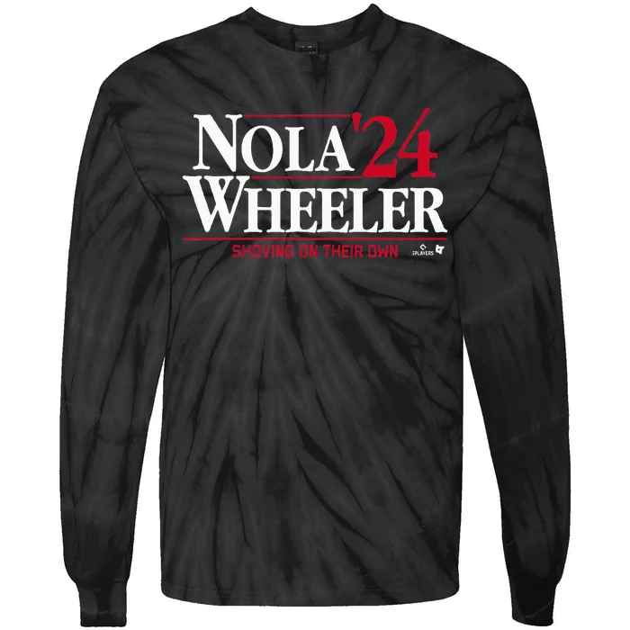 Aaron Nola & Zack Wheeler 24 Philadelphia Baseball Tie-Dye Long Sleeve Shirt