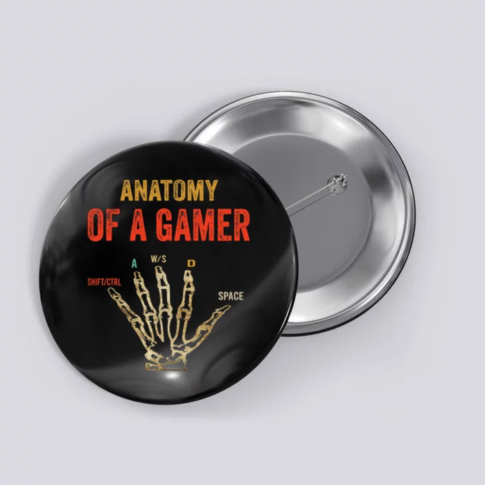 Anatomy of A Gamer Gaming Gifts For Boy Gamer Button