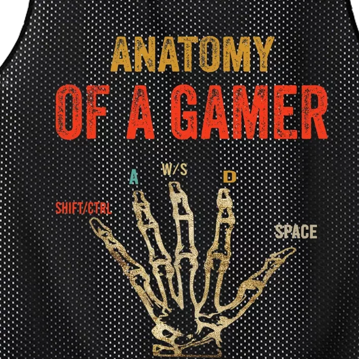 Anatomy of A Gamer Gaming Gifts For Boy Gamer Mesh Reversible Basketball Jersey Tank