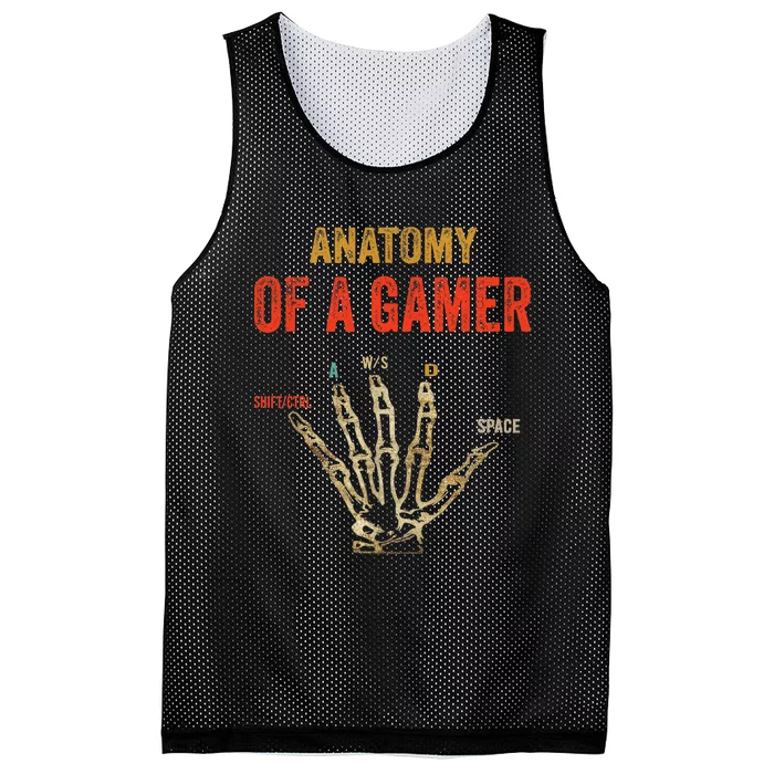 Anatomy of A Gamer Gaming Gifts For Boy Gamer Mesh Reversible Basketball Jersey Tank