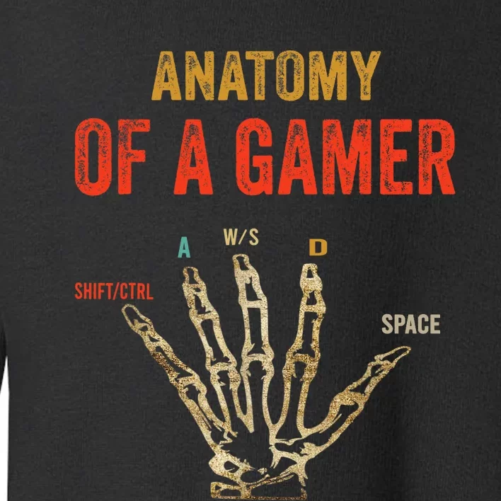 Anatomy of A Gamer Gaming Gifts For Boy Gamer Toddler Sweatshirt