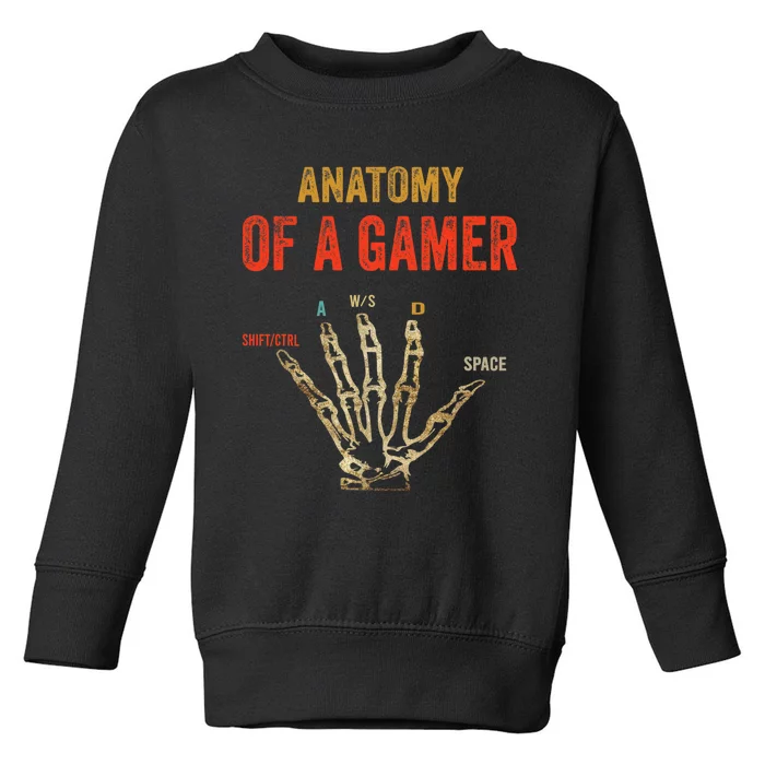 Anatomy of A Gamer Gaming Gifts For Boy Gamer Toddler Sweatshirt