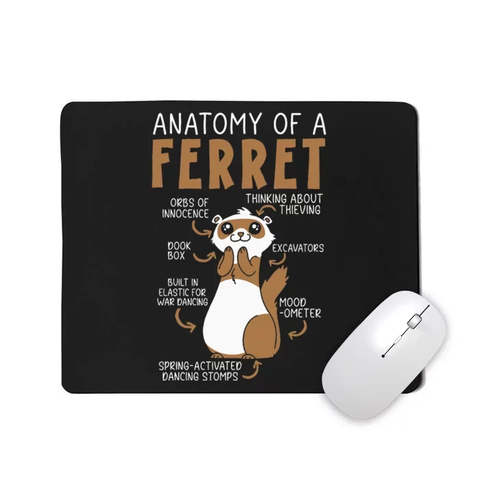 Anatomy Of A Ferret Lover Wildlife Animal Ferret Owner Mousepad