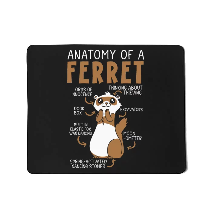 Anatomy Of A Ferret Lover Wildlife Animal Ferret Owner Mousepad