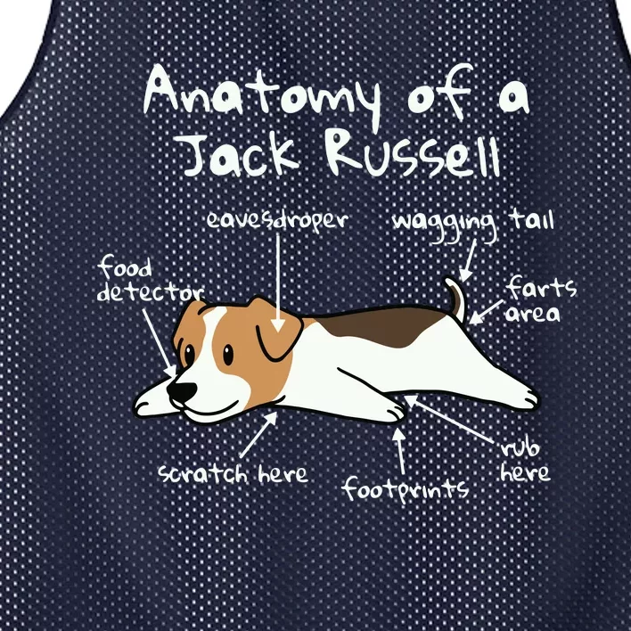 Anatomy Of A Jack Russell Terrier Funny Dog Gift Mesh Reversible Basketball Jersey Tank