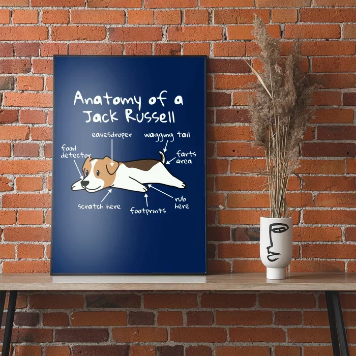 Anatomy Of A Jack Russell Terrier Funny Dog Gift Poster