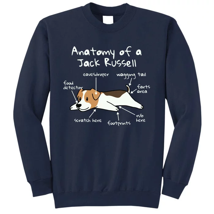 Anatomy Of A Jack Russell Terrier Funny Dog Gift Tall Sweatshirt