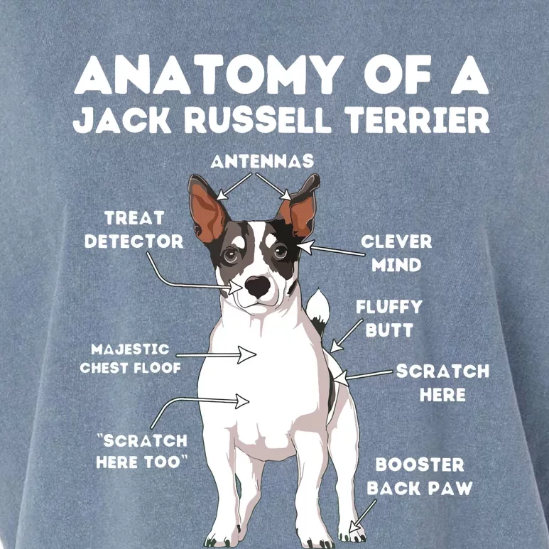 Anatomy Of A Jack Russell Terrier Garment-Dyed Women's Muscle Tee