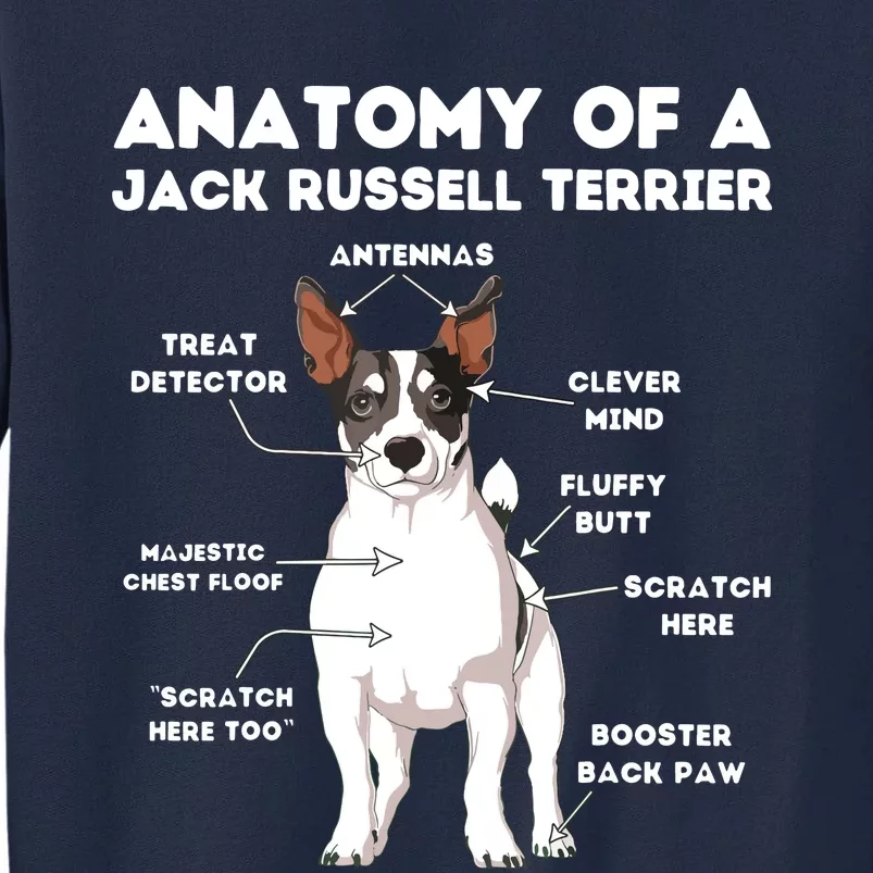 Anatomy Of A Jack Russell Terrier Tall Sweatshirt