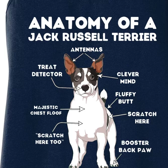 Anatomy Of A Jack Russell Terrier Women's Racerback Tank