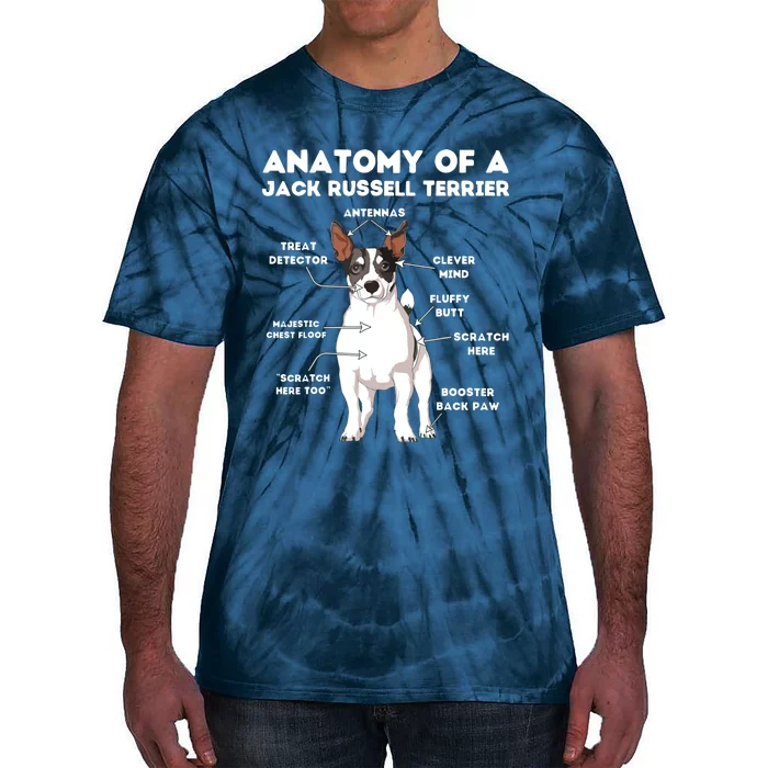 Anatomy Of A Jack Russell Terrier Tie-Dye T-Shirt