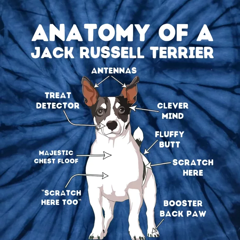 Anatomy Of A Jack Russell Terrier Tie-Dye T-Shirt