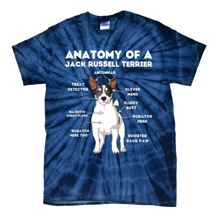 Anatomy Of A Jack Russell Terrier Tie-Dye T-Shirt