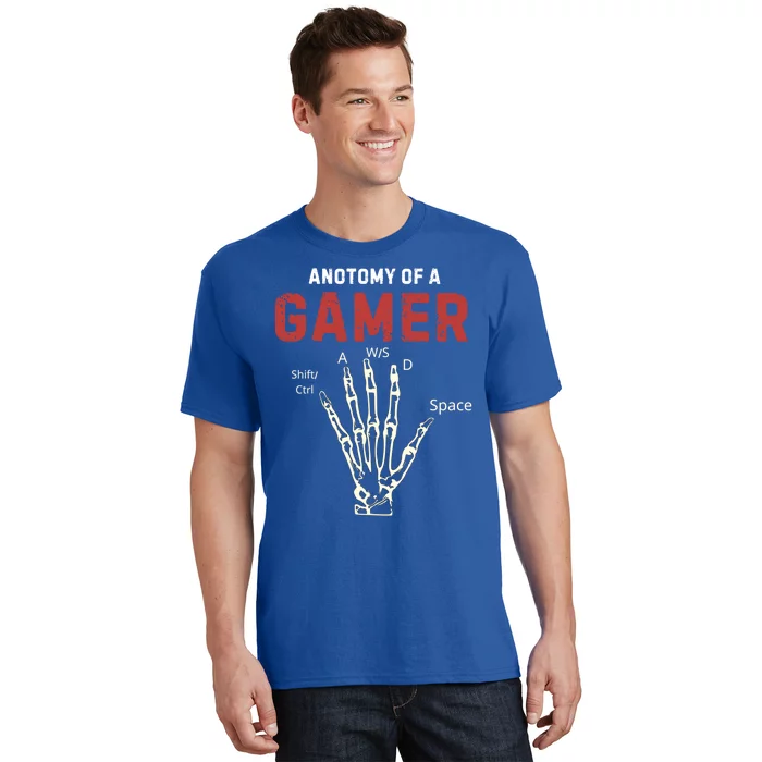 Anatomy Of A Gamer Funny Gaming Gift For Game Lovers Meaningful Gift T-Shirt