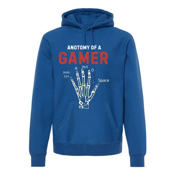 Anatomy Of A Gamer Funny Gaming Gift For Game Lovers Meaningful Gift Premium Hoodie