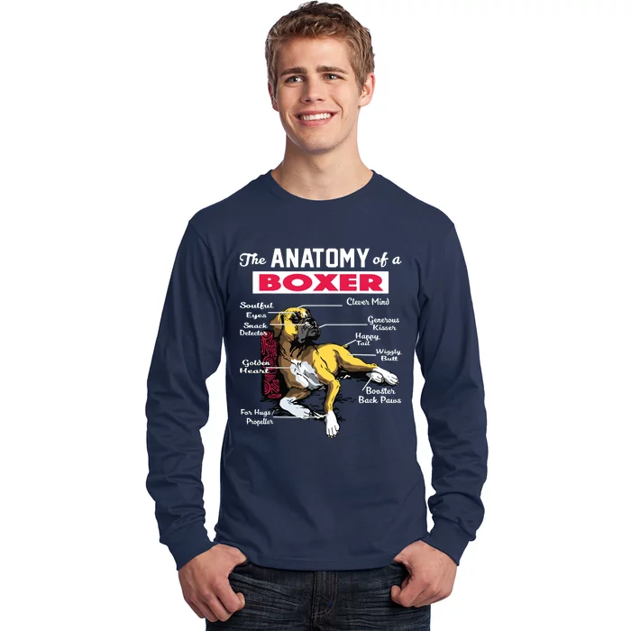 Anatomy Of A Boxer Dog Funny For Boxer Lover Long Sleeve Shirt