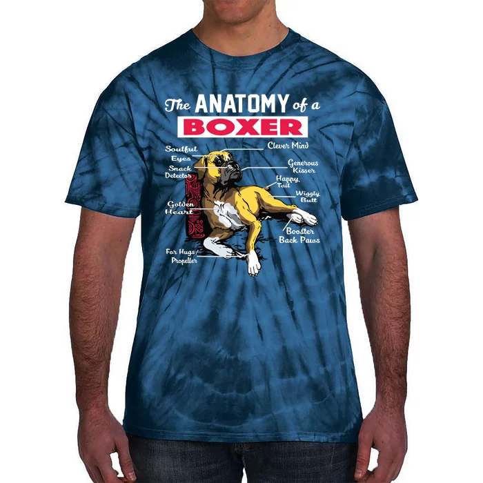 Anatomy Of A Boxer Dog Funny For Boxer Lover Tie-Dye T-Shirt