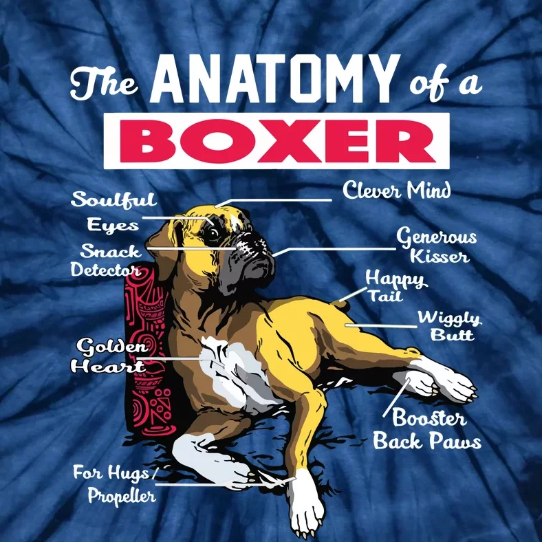 Anatomy Of A Boxer Dog Funny For Boxer Lover Tie-Dye T-Shirt