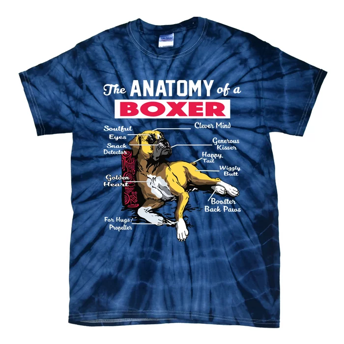 Anatomy Of A Boxer Dog Funny For Boxer Lover Tie-Dye T-Shirt