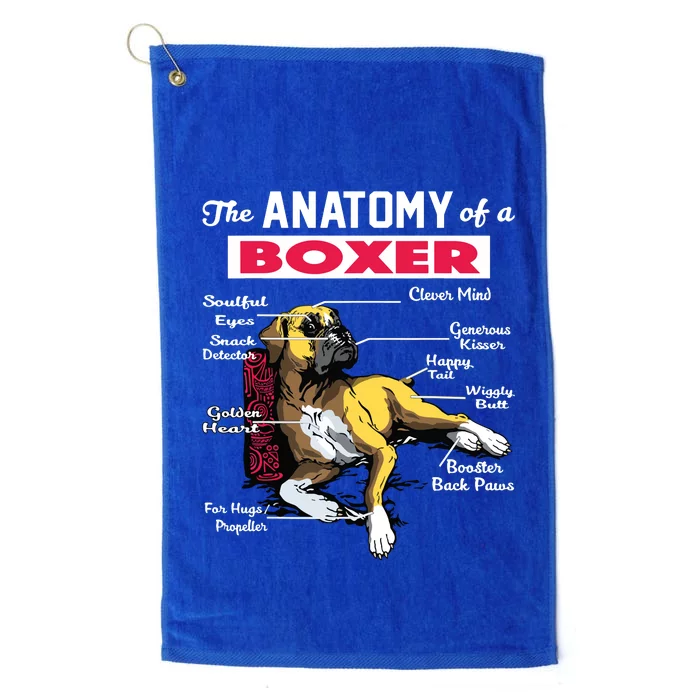 Anatomy Of A Boxer Dog Funny For Boxer Lover Platinum Collection Golf Towel