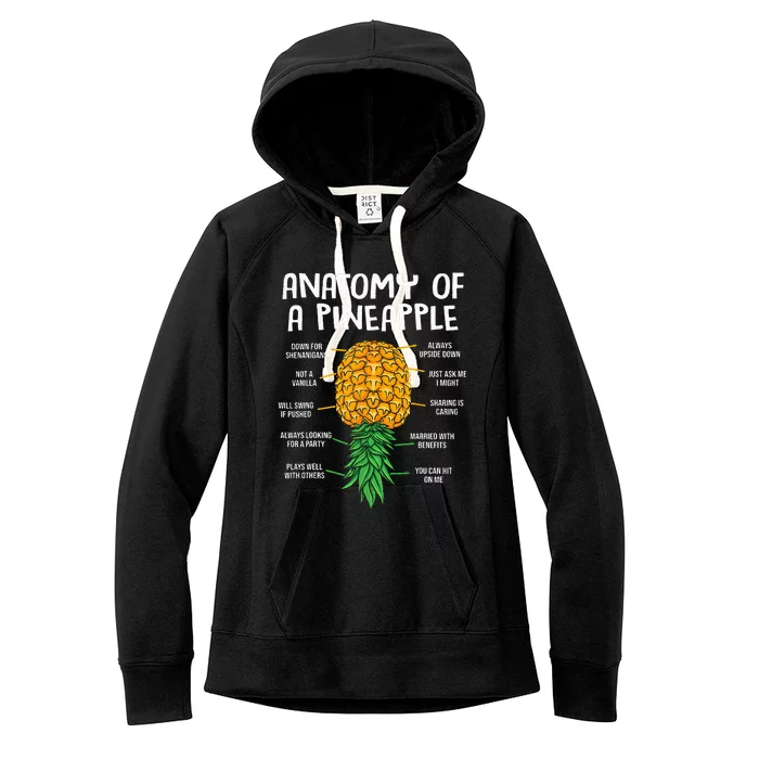 Anatomy Of A Pineapple Swinger Women's Fleece Hoodie