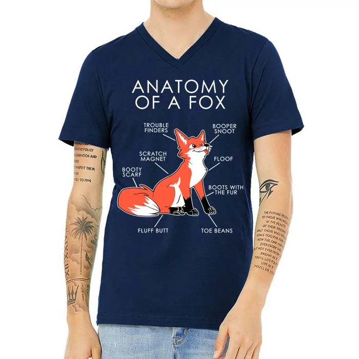 Anatomy Of A Fox V-Neck T-Shirt