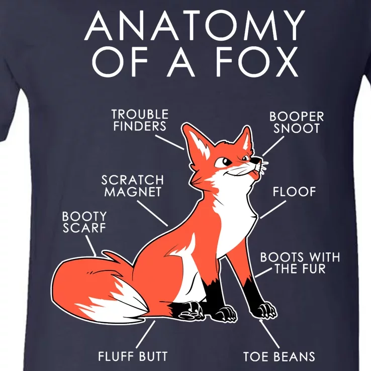 Anatomy Of A Fox V-Neck T-Shirt