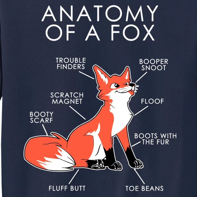 Anatomy Of A Fox Tall Sweatshirt