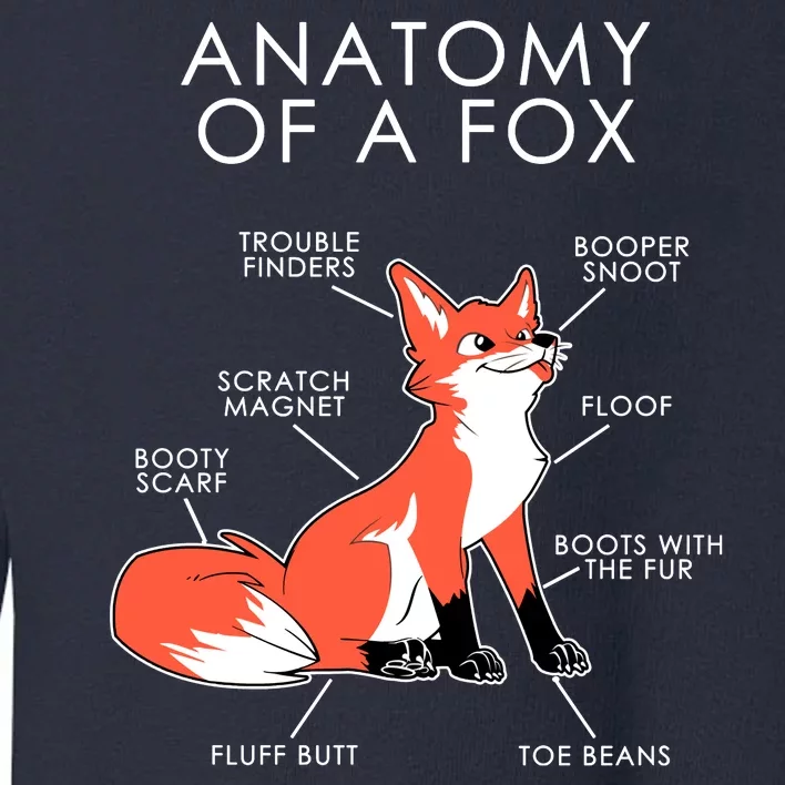 Anatomy Of A Fox Toddler Sweatshirt