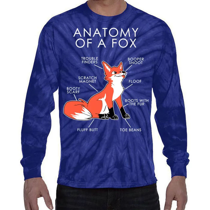 Anatomy Of A Fox Tie-Dye Long Sleeve Shirt