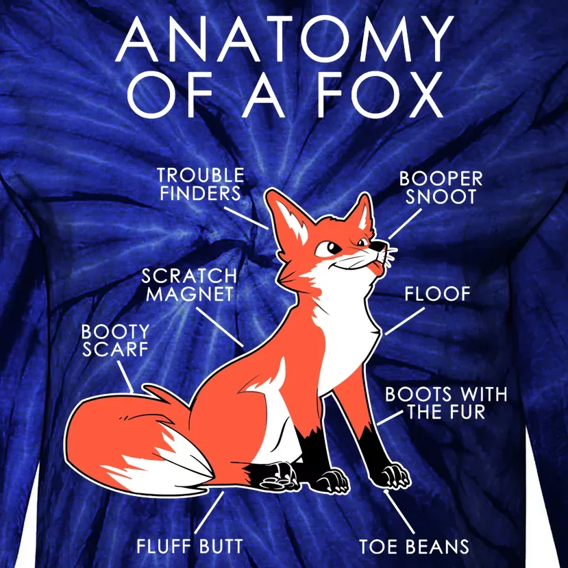 Anatomy Of A Fox Tie-Dye Long Sleeve Shirt