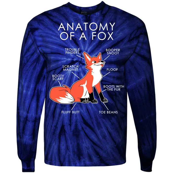 Anatomy Of A Fox Tie-Dye Long Sleeve Shirt