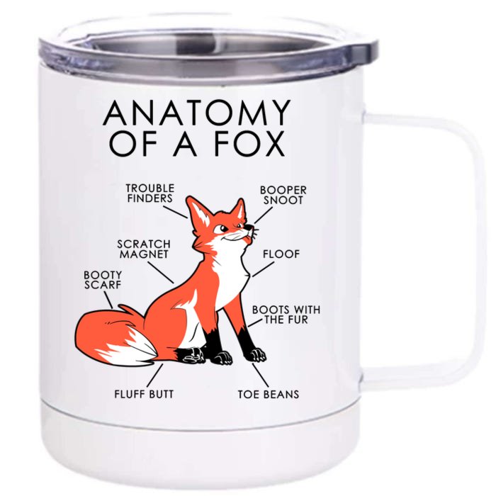 Anatomy Of A Fox Front & Back 12oz Stainless Steel Tumbler Cup