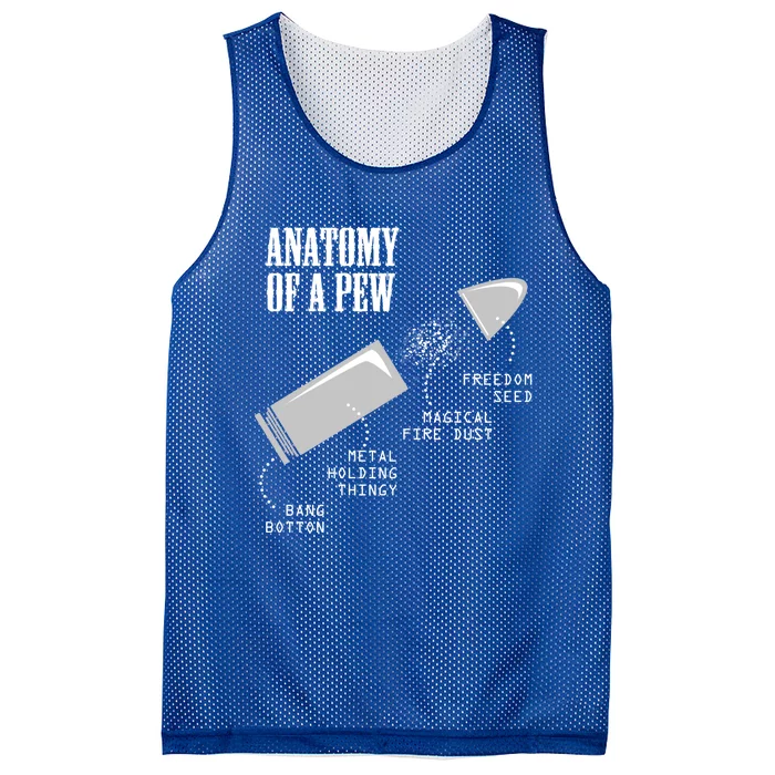 Anatomy Of A Pew Funny Gun Weapon Bulletgiftproof For Him Gift Mesh Reversible Basketball Jersey Tank